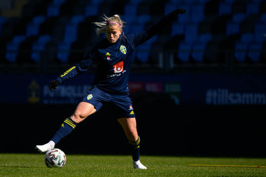 Hanna Glas of the Swedish women's national football team