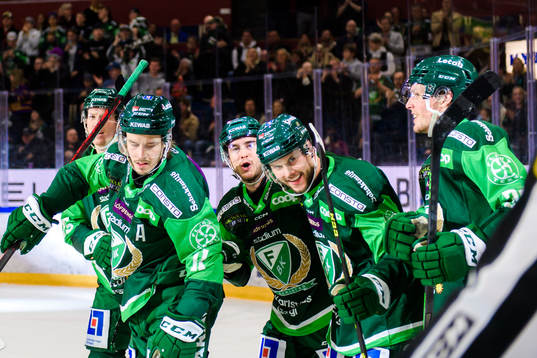 Färjestads Gustav Rydahl, Joakim Nygård, Michael