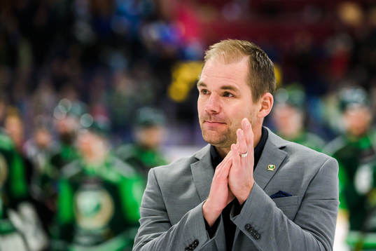 Färjestads tränare Tomas Mitell