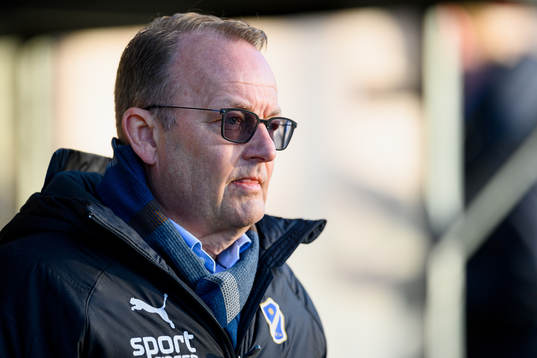 Halmstads ordförande Pelle Nilsson före fotbollsmatchen i