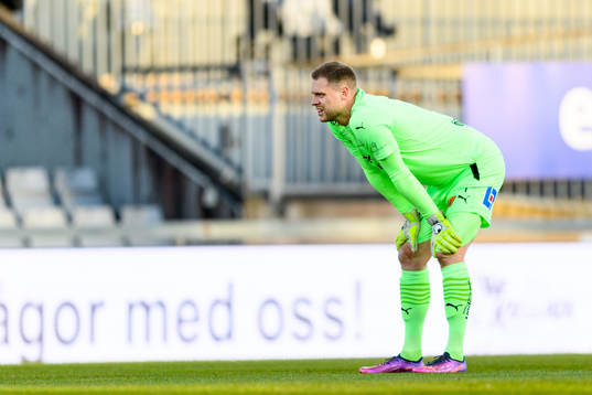 Halmstads målvakt Malkolm Nilsson Säfqvist