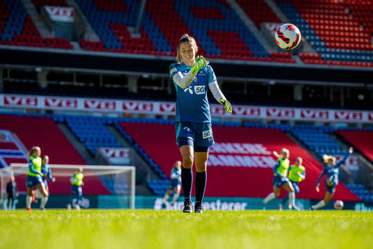 Goalkeeper Cecilie Fiskerstrand of the Norwegian women's