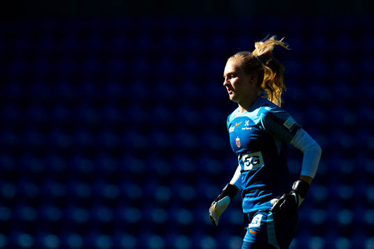 Goalkeeper Sunniva Skoglund of the Norwegian women's