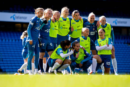 Players of the Norwegian women's national football team