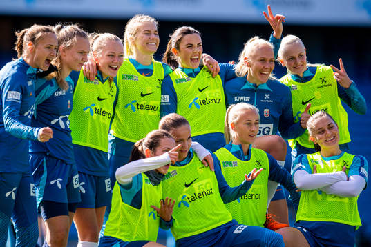 Players of the Norwegian women's national football team