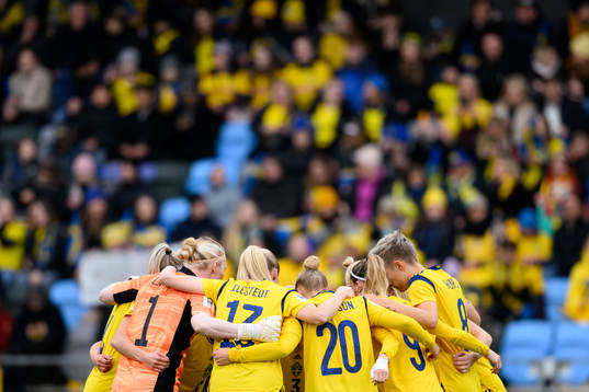 The players of Sweden gather