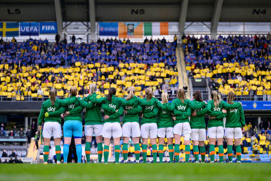 Players of Ireland at lineup