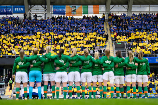 Players of Ireland at lineup