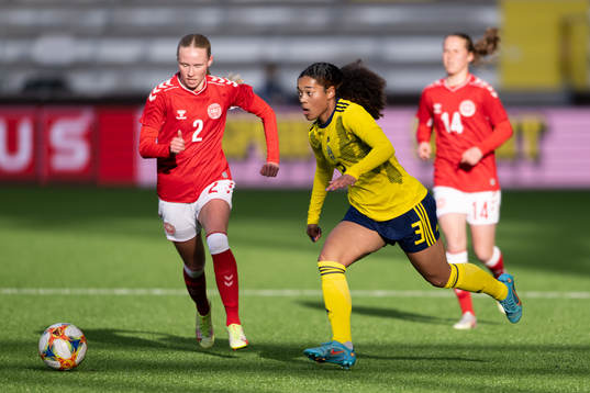 Danmarks Nikoline Dudek och Sveriges Evelina Duljan