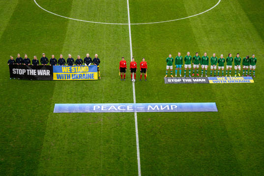 Players of Sweden and of Ireland