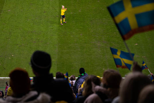 Caroline Seger of Sweden celebrates