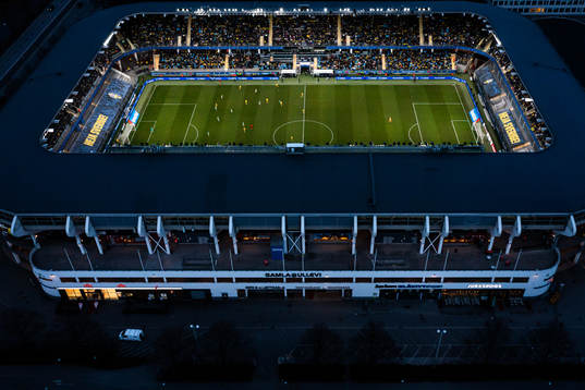 A drone view of Gamla Ullevi