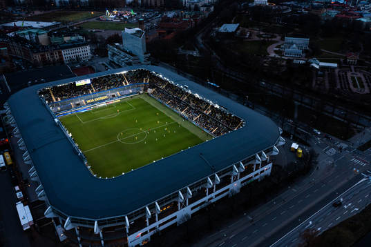 A drone view of Gamla Ullevi