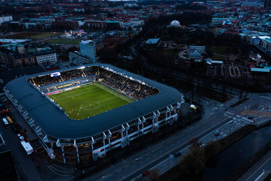 A drone view of Gamla Ullevi
