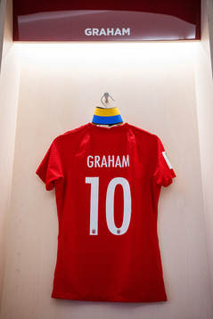 The kit of Caroline Graham Hansen of Norway in the dressing