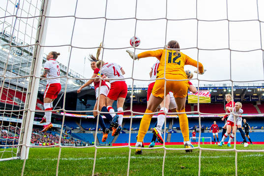Gabriela Grzywinska of Poland scores an own goal