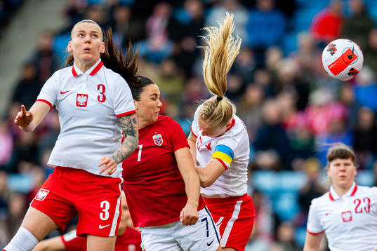 Gabriela Grzywinska of Poland scores an own goal in front