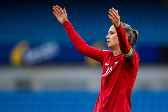 Caroline Graham Hansen of Norway celebrates