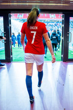 Ingrid Syrstad Engen of Norway at half-time