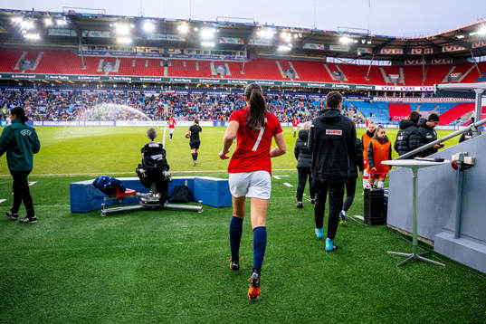 Ingrid Syrstad Engen of Norway at half-time