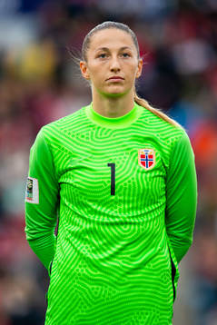 Goalkeeper Cecilie Fiskerstrand of Norway