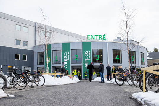 Winpos arena innan semifinal tre i kvalet till SHL mellan