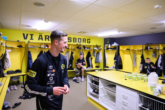 Elfsborgs Simon Olsson i omklädningsrummet