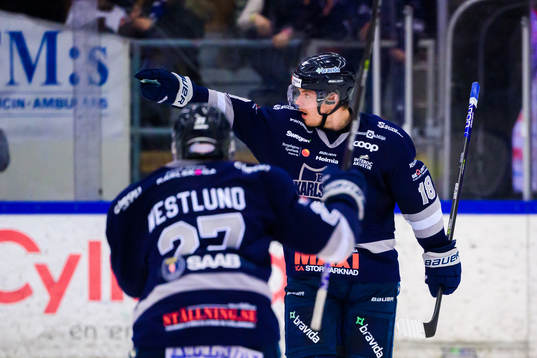 Karlskogas Aleksi Rekonen jublar