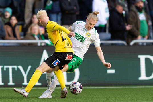 Mjällbys Otto Rosengren och Hammarbys Gustav Ludwigson