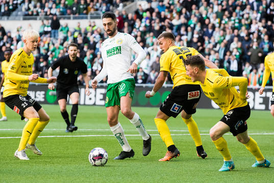 Hammarbys Nahir Besara oroar Mjällbys Otto Rosengren, Ivan