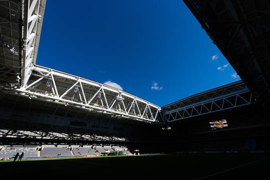 Tele2 Arena innan fotbollsmatchen i Allsvenskan mellan
