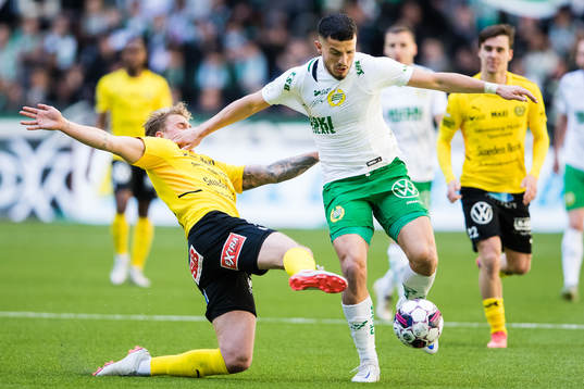 Mjällbys Magnus Wörts och Hammarbys Astrit Selmani