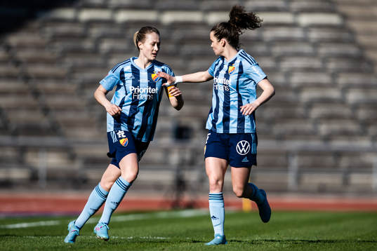 Djurgårdens Sanna Kullberg och Julia Walentowicz