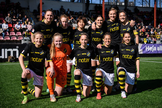 s startelva bestående av Jennie Nordin, Caroline Murray,