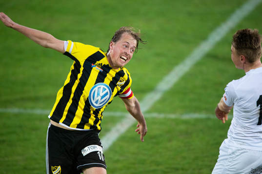 IFK Hässleholms Robin Strömberg i matchen i div. 2 Södra