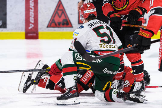 Frölundas Mats Rosseli Olsen och Luleås Pontus Andreasson