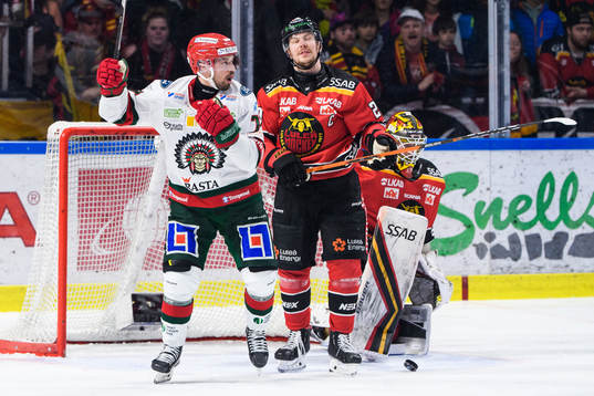 Frölundas Patrik Carlsson jublar och Luleås Erik