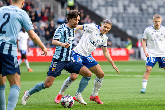 Djurgårdens Gustav Wikheim och IFK Norrköpings Eman