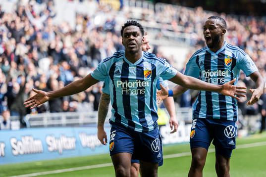 Djurgårdens Joel Asoro jublar