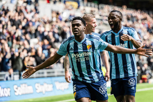 Djurgårdens Joel Asoro, Victor Edvardsen och Emmanuel