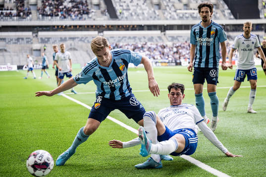 Djurgårdens Hampus Finndell och IFK Norrköpings Jean