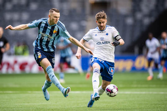 Djurgårdens Piotr Johansson och IFK Norrköpings