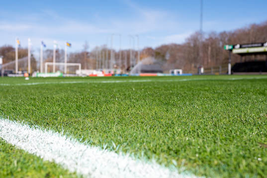 Varberg Energi Arena före fotbollsmatchen i Allsvenskan