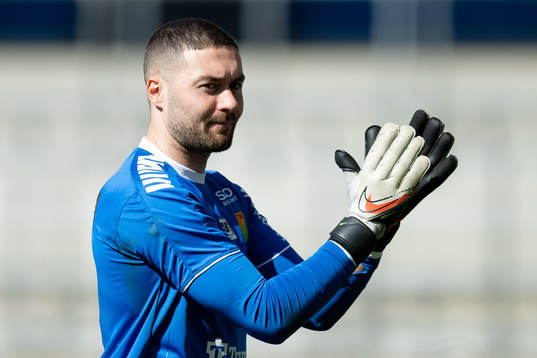 GAIS målvakt Mergim Krasniqi jublar