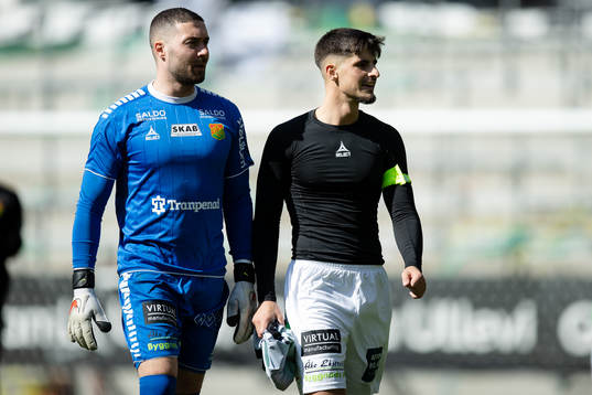 GAIS målvakt Mergim Krasniqi och Emin Grozdanic