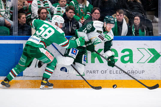Rögles Ryan McKiernan och Färjestads Victor Ejdsell