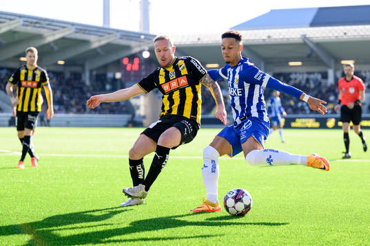 Häckens Mikkel Rygaard Jensen och IFK Göteborgs Tobias