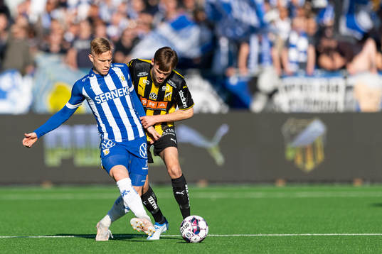 IFK Göteborgs Oscar Wendt och Häckens Oscar Uddenäs