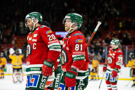 Frölundas Joel Lundqvist och Ryan Lasch  deppar