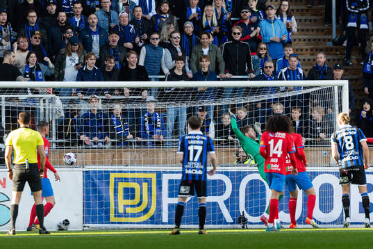 Helsingborgs målvakt Kalle Joelsson vid Sirius 1-0 mål